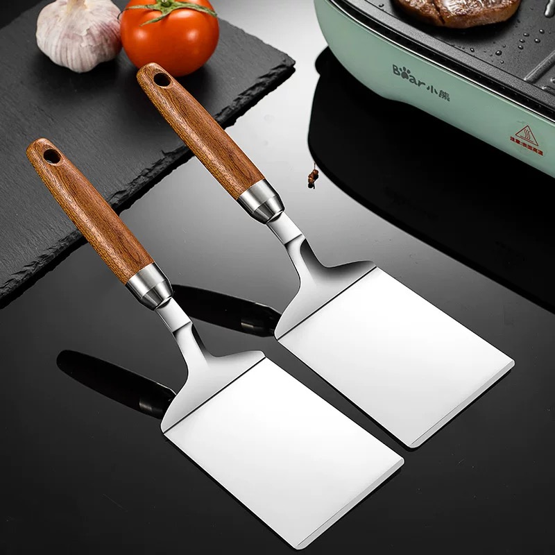 Okonomiyaki Spatula - Roestvrijstalen frituurspatel voor gebruik in de