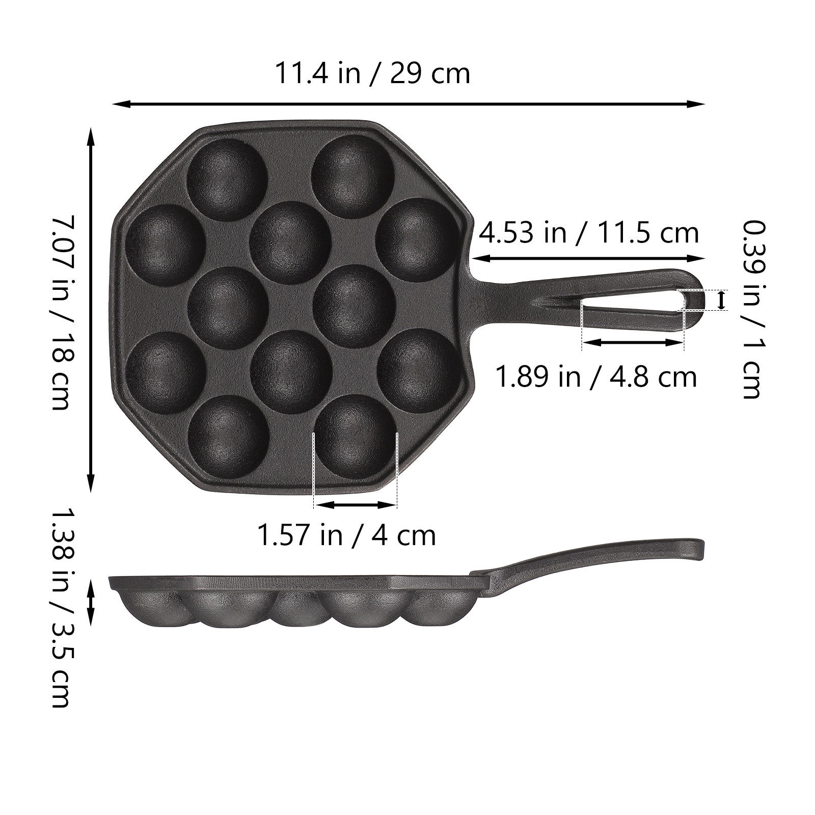 12-vormige gietijzeren takoyak - Takoyaki Grill Plate recensie en prijs